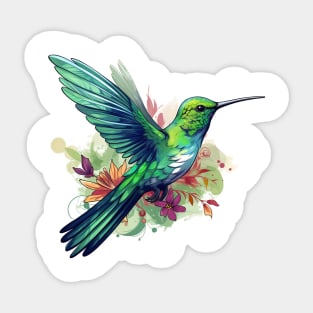 Watercolor Hummingbird Sticker